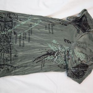 Cotty On Rhinestone V-neck shirt